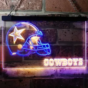Dallas Cowboys Helmet Neon-Like LED Sign