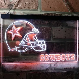 Dallas Cowboys Helmet Neon-Like LED Sign