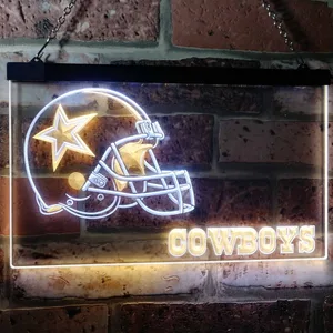 Dallas Cowboys Helmet Neon-Like LED Sign