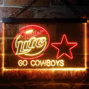 Dallas Cowboys Miller Lite Neon-Like LED Sign