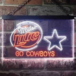 Dallas Cowboys Miller Lite Neon-Like LED Sign