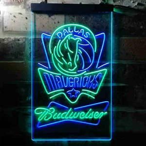Dallas Mavericks Budweiser Neon-Like LED Sign