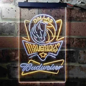 Dallas Mavericks Budweiser Neon-Like LED Sign