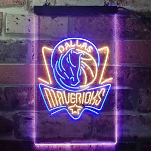 Dallas Mavericks Logo Neon-Like LED Sign - Legacy Edition