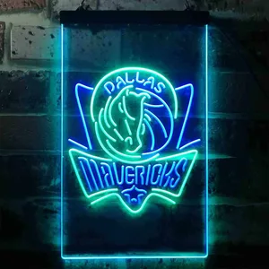 Dallas Mavericks Logo Neon-Like LED Sign - Legacy Edition