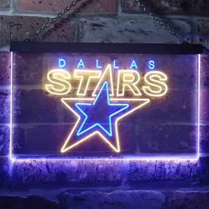 Dallas Stars Logo 2 Neon-Like LED Sign - Legacy Edition