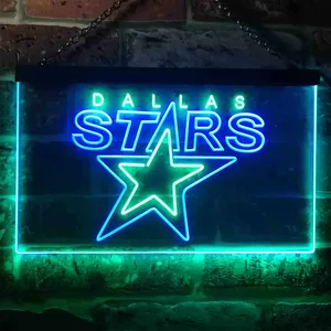 Dallas Stars Logo 2 Neon-Like LED Sign - Legacy Edition