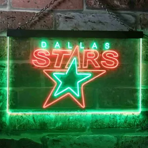 Dallas Stars Logo 2 Neon-Like LED Sign - Legacy Edition