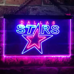 Dallas Stars Logo 2 Neon-Like LED Sign - Legacy Edition