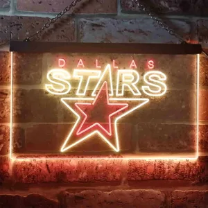 Dallas Stars Logo 2 Neon-Like LED Sign - Legacy Edition