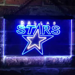Dallas Stars Logo 2 Neon-Like LED Sign - Legacy Edition