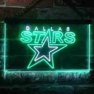 Dallas Stars Logo 2 Neon-Like LED Sign - Legacy Edition