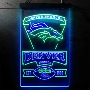 Denver Broncos EST 1960 Neon-Like LED Sign