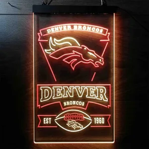 Denver Broncos EST 1960 Neon-Like LED Sign