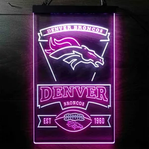 Denver Broncos EST 1960 Neon-Like LED Sign