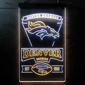 Denver Broncos EST 1960 Neon-Like LED Sign