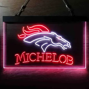 Denver Broncos Michelob Neon-Like LED Sign
