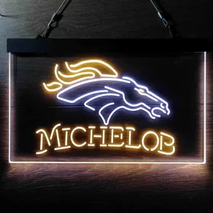 Denver Broncos Michelob Neon-Like LED Sign