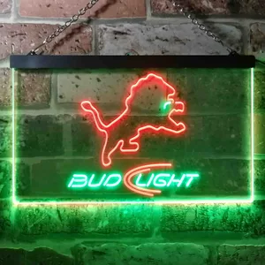 Detroit Lions Bud Light Neon-Like LED Sign