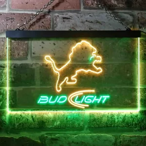 Detroit Lions Bud Light Neon-Like LED Sign