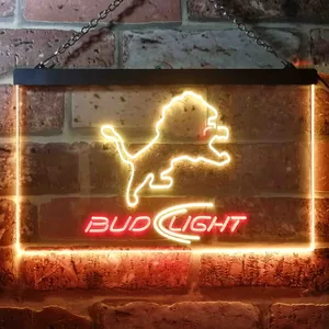 Detroit Lions Bud Light Neon-Like LED Sign