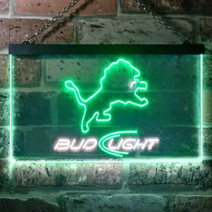 Detroit Lions Bud Light Neon-Like LED Sign