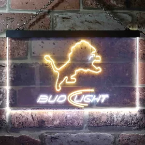 Detroit Lions Bud Light Neon-Like LED Sign