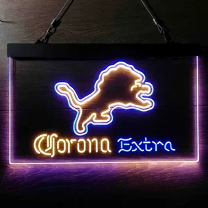 Detroit Lions Corona Extra Neon-Like LED Sign