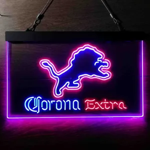 Detroit Lions Corona Extra Neon-Like LED Sign