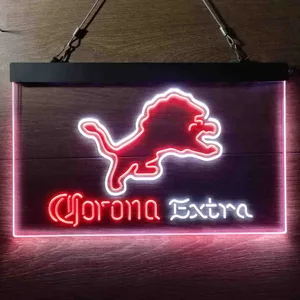 Detroit Lions Corona Extra Neon-Like LED Sign