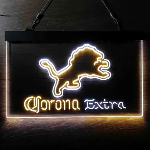 Detroit Lions Corona Extra Neon-Like LED Sign