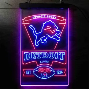 Detroit Lions EST 1934 Neon-Like LED Sign