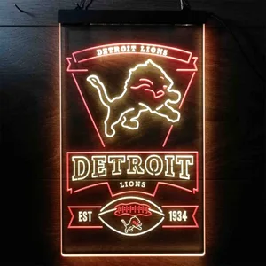Detroit Lions EST 1934 Neon-Like LED Sign