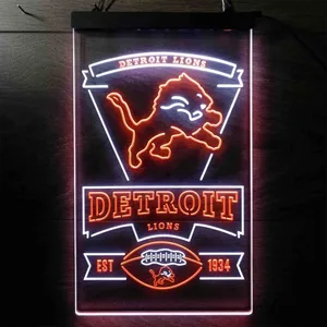 Detroit Lions EST 1934 Neon-Like LED Sign