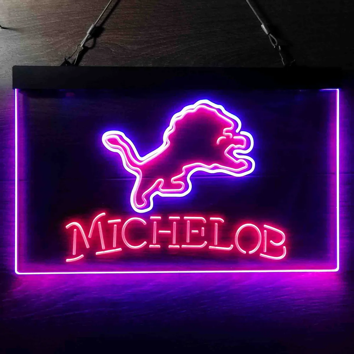Detroit Lions Michelob Neon-Like LED Sign