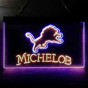 Detroit Lions Michelob Neon-Like LED Sign
