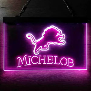 Detroit Lions Michelob Neon-Like LED Sign