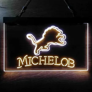 Detroit Lions Michelob Neon-Like LED Sign