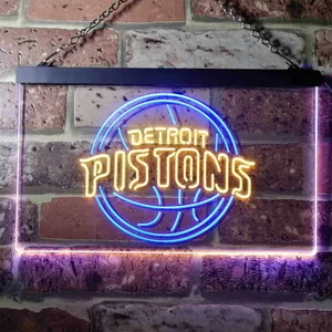 Detroit Pistons Logo Neon-Like LED Sign