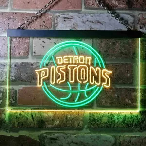 Detroit Pistons Logo Neon-Like LED Sign