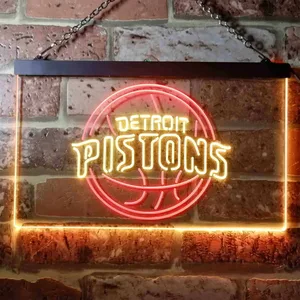 Detroit Pistons Logo Neon-Like LED Sign