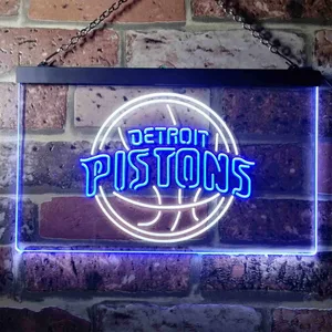 Detroit Pistons Logo Neon-Like LED Sign