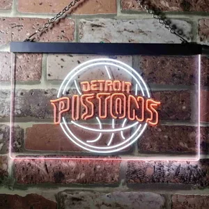Detroit Pistons Logo Neon-Like LED Sign