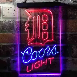 Detroit Tigers Coors Light Neon-Like LED Sign - Legacy Edition