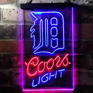 Detroit Tigers Coors Light Neon-Like LED Sign - Legacy Edition