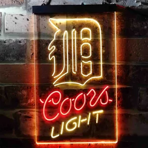 Detroit Tigers Coors Light Neon-Like LED Sign - Legacy Edition