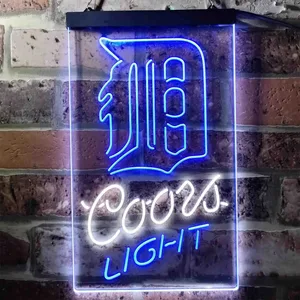 Detroit Tigers Coors Light Neon-Like LED Sign - Legacy Edition