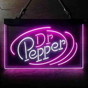 Dr. Pepper Circle Banner Neon-Like LED Sign