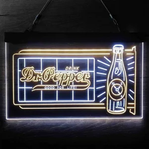 Dr. Pepper Novelty Bottle Neon-Like LED Sign