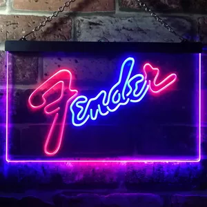 Fender Guitar Neon-Like LED Sign